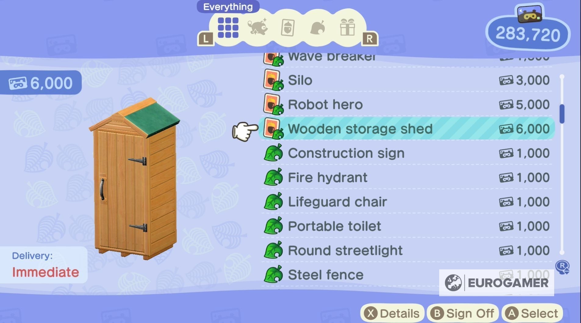 Animal Crossing storage shed How to unlock the storage shed and how it